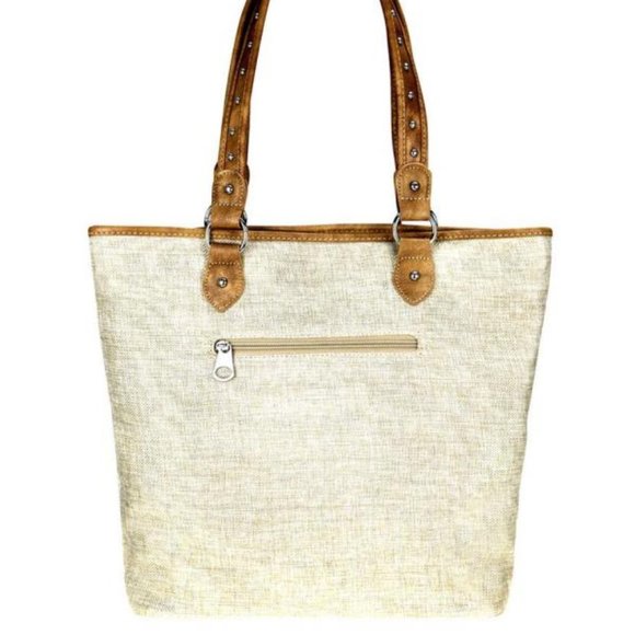 Montana West American Flag Painted Canvas Tote Bag - Picture 2 of 9